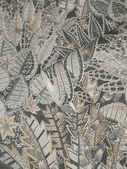 Galerie Bronze Brown Welcome Home Floral Print 10M Wallpaper - Image 3 of 4