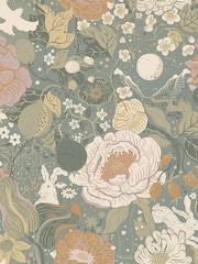 Galerie Pink Sommarang 2 Floral Print 10M Wallpaper - Image 2 of 2
