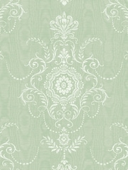 Galerie Green French Country Damask 10M Wallpaper - Image 2 of 2