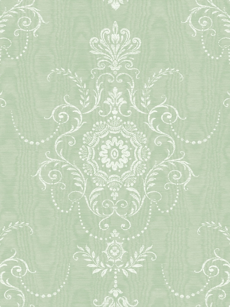 Galerie Green French Country Damask 10M Wallpaper - Image 2 of 2