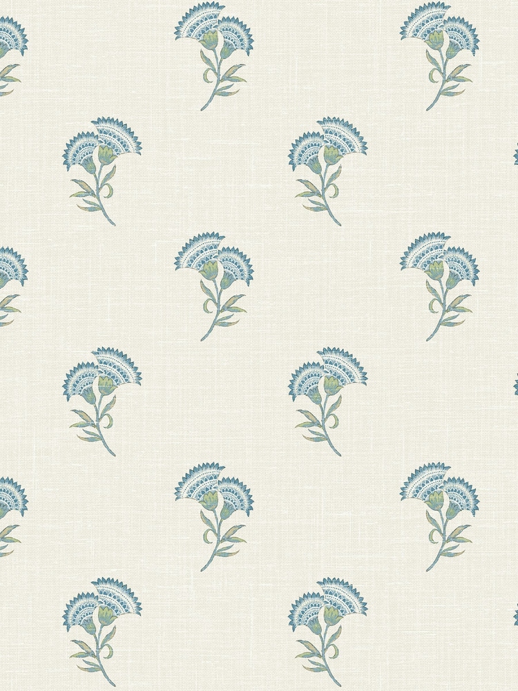Galerie Blue French Country Floral Print 10M Wallpaper - Image 2 of 2
