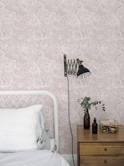 Laurence Llewelyn-Bowen Pink Morris Major Floral Print 10M Wallpaper - Image 1 of 4