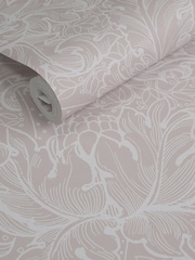 Laurence Llewelyn-Bowen Pink Morris Major Floral Print 10M Wallpaper - Image 3 of 4