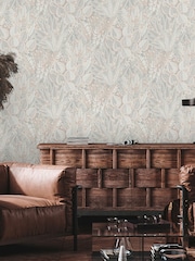 Galerie Beige Welcome Home Floral Print 10M Wallpaper - Image 5 of 5