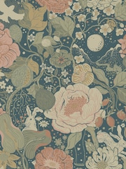 Galerie Green Sommarang 2 Floral Print 10M Wallpaper - Image 2 of 2