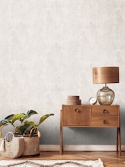 Galerie Silver Grey Welcome Home Plain Texture 10M Wallpaper - Image 1 of 5