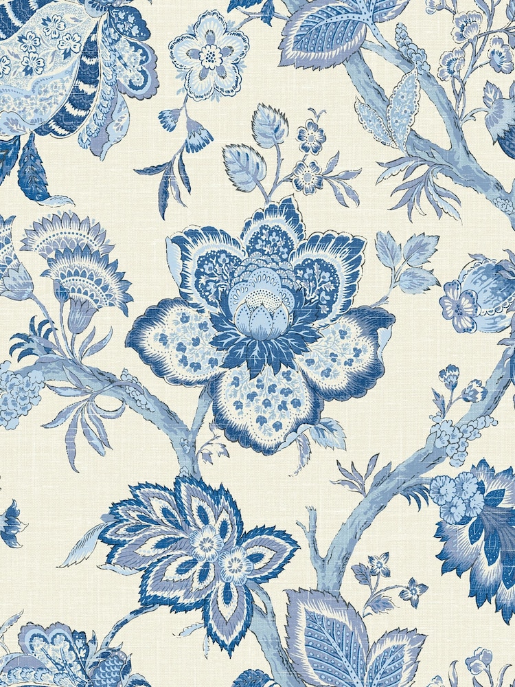 Galerie Blue French Country Floral Print 10M Wallpaper - Image 2 of 2