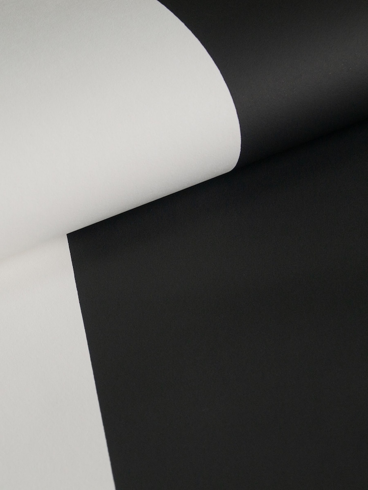 Style Sisters Black Half Stripe 10M Wallpaper - Image 3 of 3