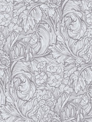 Laurence Llewelyn-Bowen Silver Grey Hedgerovia Floral Print 10M Wallpaper - Image 2 of 4