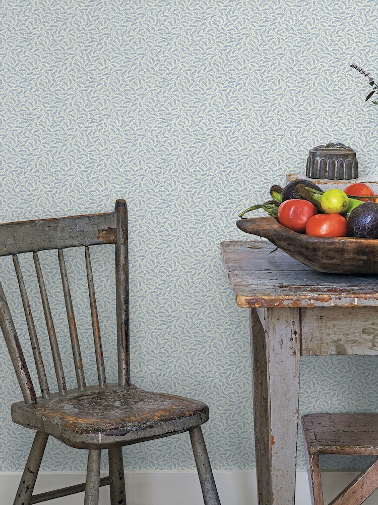 Galerie Blue French Country Leaf 10M Wallpaper - Image 1 of 2 Galerie Blue French Country Leaf 10M Wallpaper - Image 1 of 2