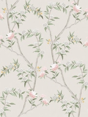 Galerie White Spring Blossom Chinoiserie 10M Wallpaper - Image 2 of 2