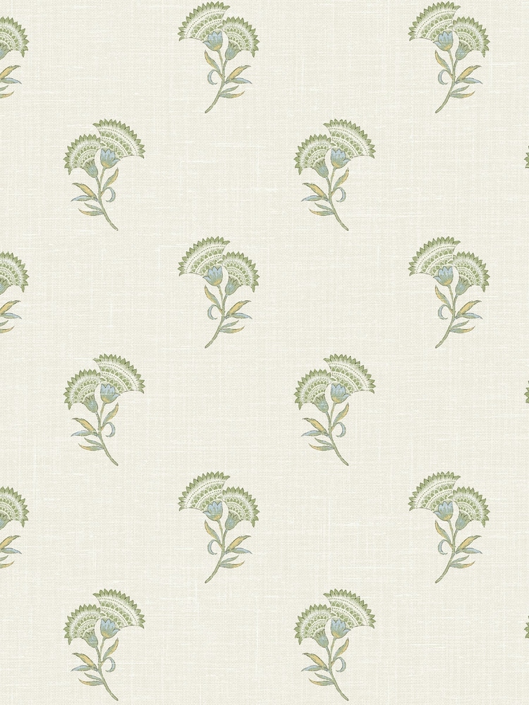Galerie Green French Country Floral Print 10M Wallpaper - Image 2 of 2