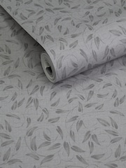 Laurence Llewelyn-Bowen Silver Grey Tit Willow Tree Leaf 10M Wallpaper - Image 3 of 4