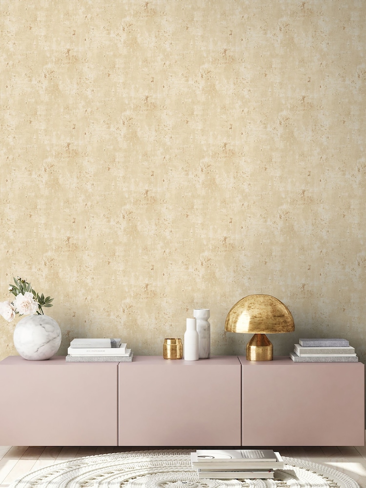 Galerie Cream Welcome Home Plain Texture 10M Wallpaper - Image 5 of 5