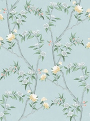 Galerie Blue Spring Blossom Chinoiserie 10M Wallpaper - Image 2 of 2