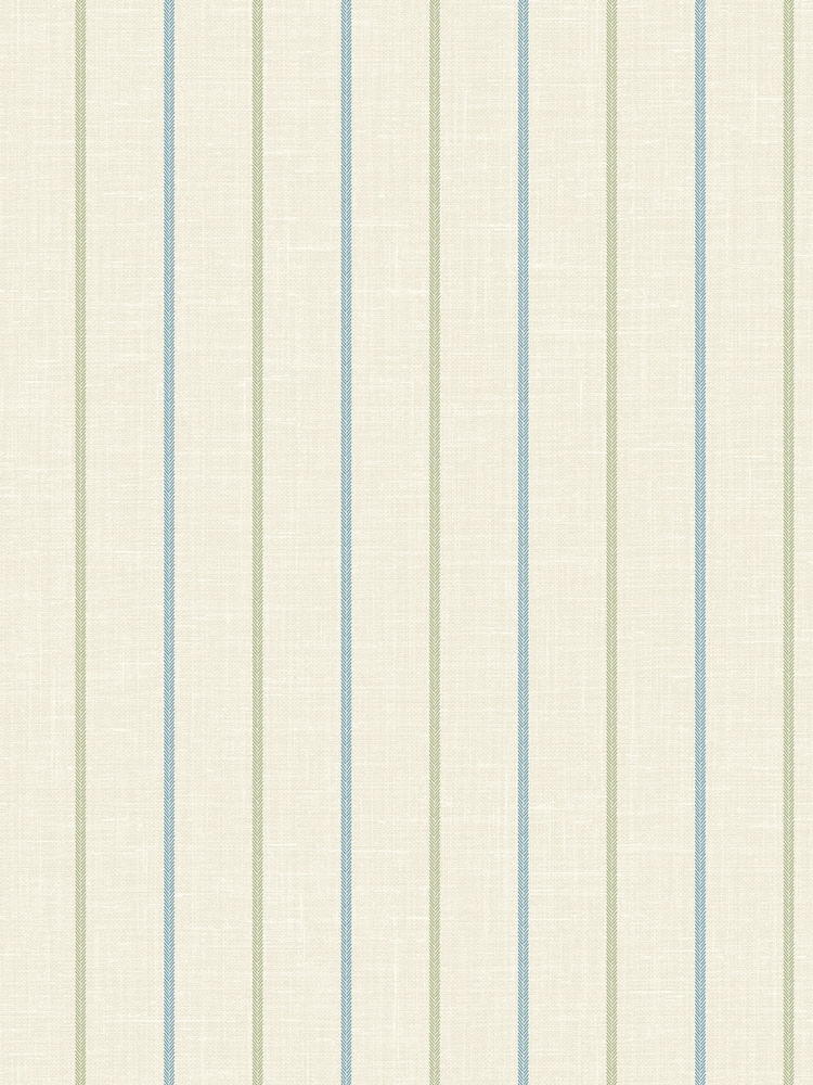 Galerie Blue French Country Stripe 10M Wallpaper - Image 2 of 2