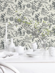 Galerie Black French Country Toile 10M Wallpaper - Image 1 of 2