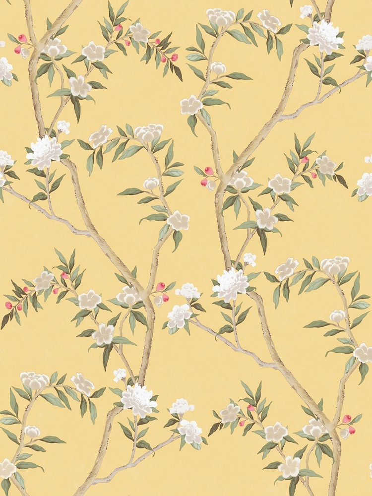 Galerie Yellow Spring Blossom Chinoiserie 10M Wallpaper - Image 2 of 2