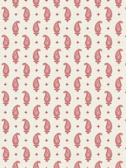 Galerie Red French Country Motif 10M Wallpaper - Image 2 of 2