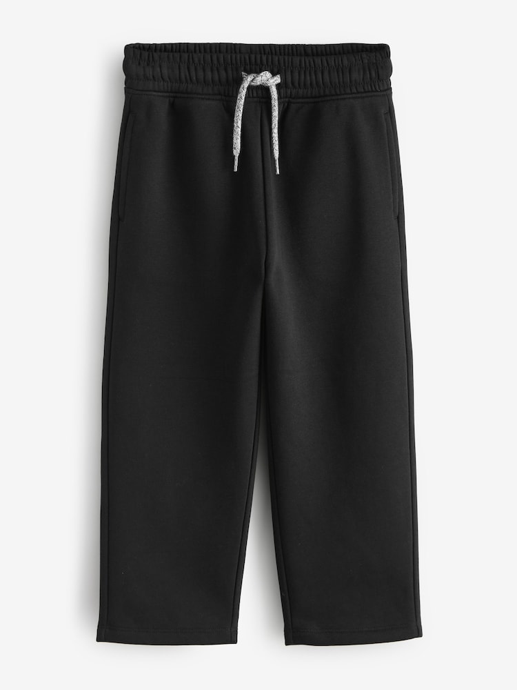 Black Wide Leg  Draw Cord Joggers - Image 1 of 1