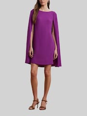 Lauren Ralph Lauren Purple Petra Cape Georgette Mini Dress - Image 3 of 8