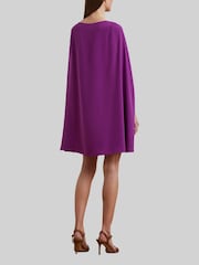 Lauren Ralph Lauren Purple Petra Cape Georgette Mini Dress - Image 4 of 8