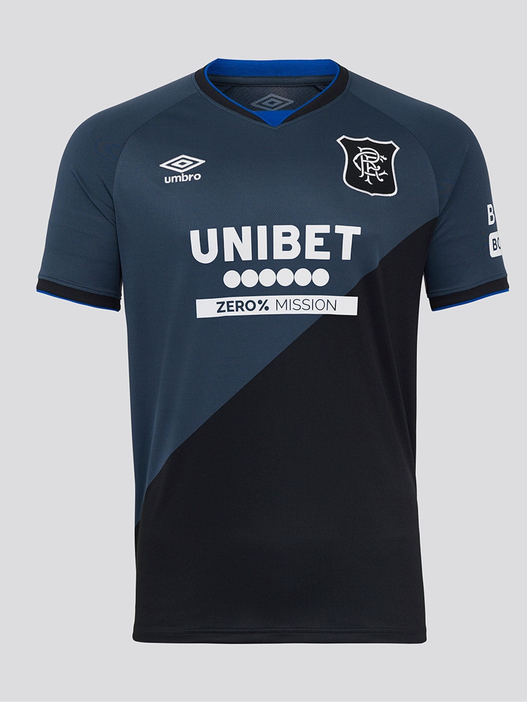 Buy Umbro Blue Adult Rangers Football Club 3rd Kit Short Sleeve