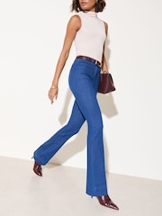 Blå - Friends Like These Høy midje Pocket Flare Jeans - Bilde 3 av 5