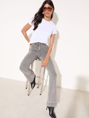 Lysegrå - Friends Like These Høy midje Pocket Flare Jeans - Bilde 2 av 5