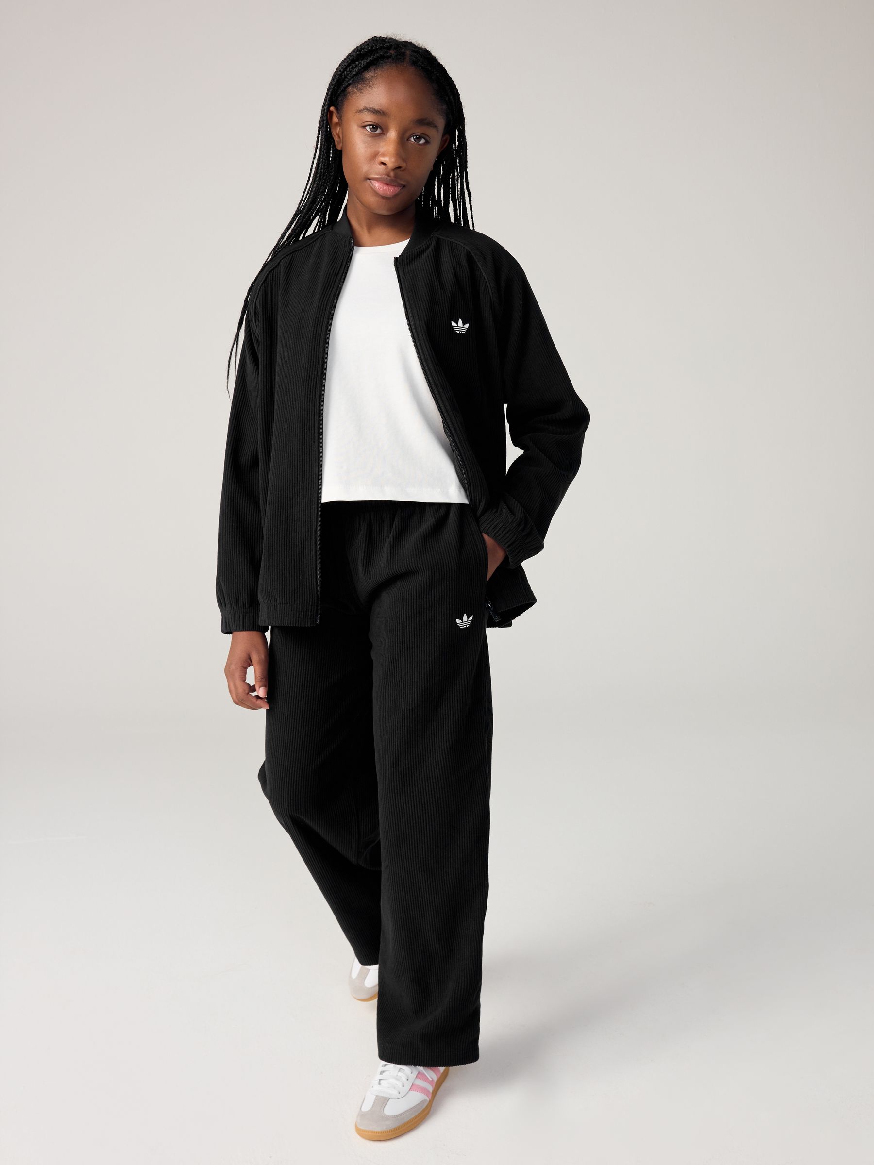 Buy adidas Originals Black Oversized Corduroy Jacket from the Next