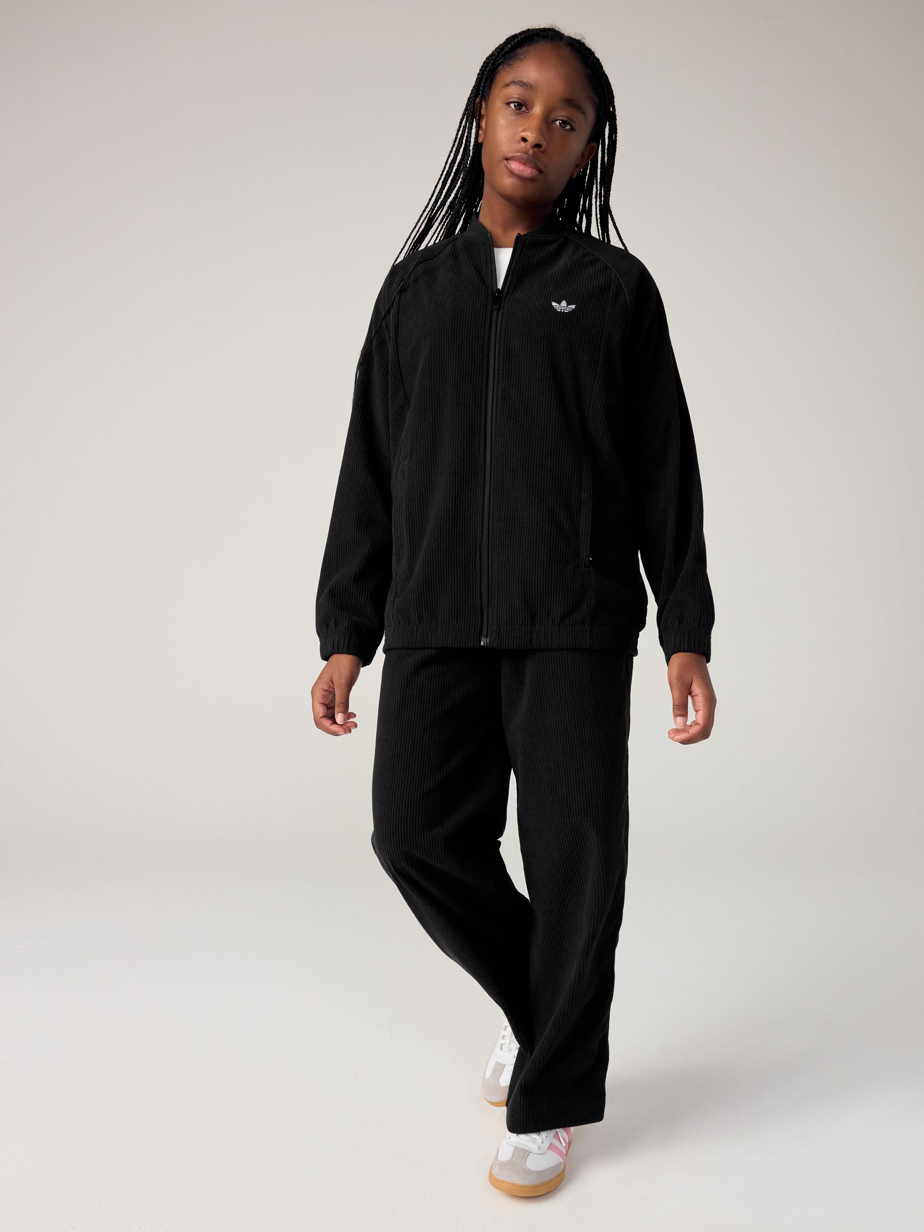 Buy adidas Originals Black Oversized Corduroy Jacket from the Next