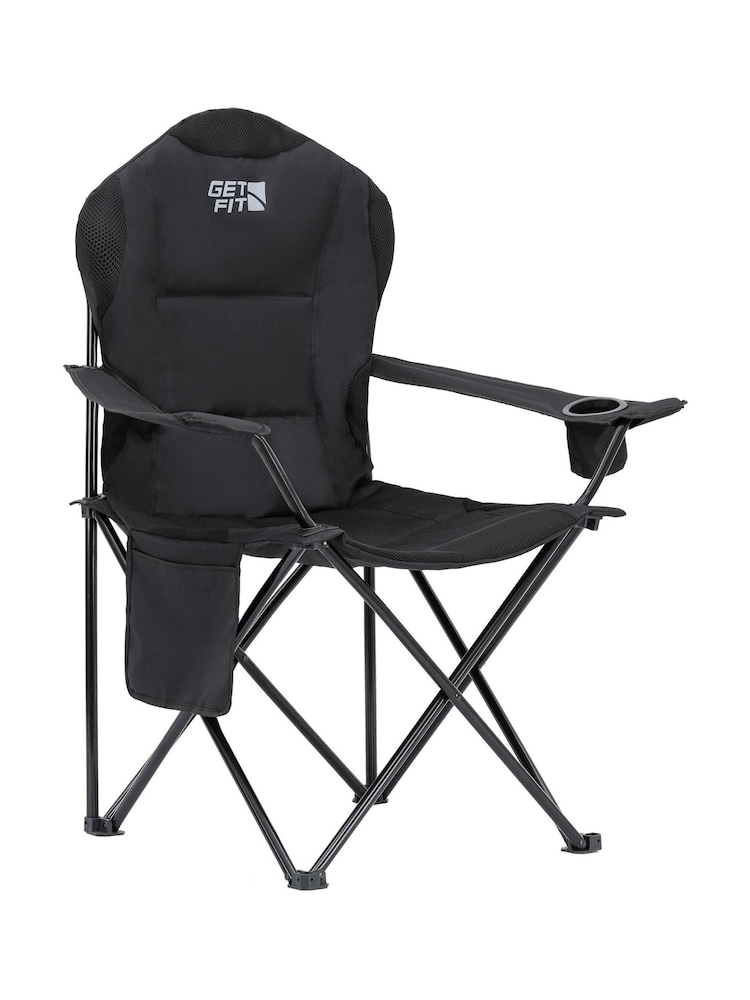 Get Fit Black Premium Camping Lightweight Folding Chair - Image 1 of 7