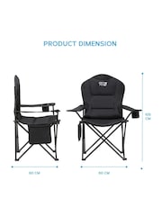 Get Fit Black Premium Camping Lightweight Folding Chair - Image 2 of 7