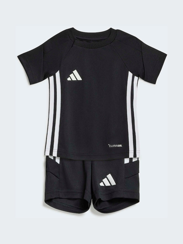 adidas Black Tiro Essentials Top and Shorts Infant Set - Image 1 of 7