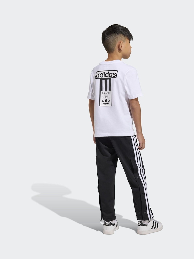 adidas Originals White Adibreak T-Shirt and Jogger Little Kids Set - Image 2 of 7 adidas Originals White Adibreak T-Shirt and Jogger Little Kids Set - Image 2 of 7