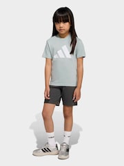 adidas Green Essentials Little Kids Top and Short Set - Image 1 of 8