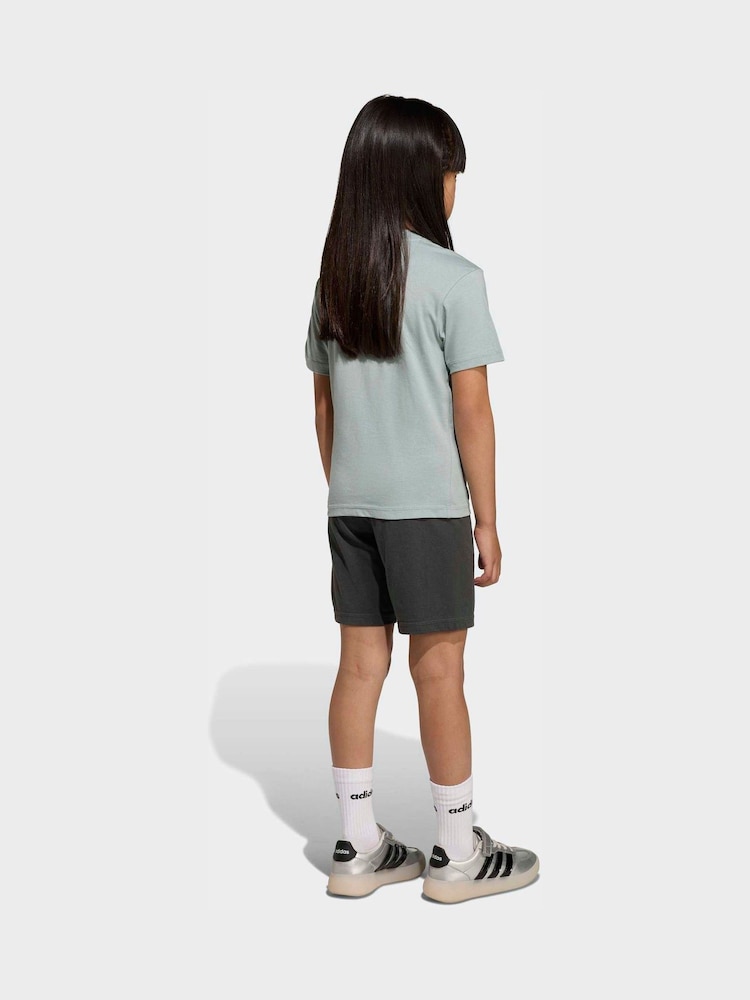 adidas Green Essentials Little Kids Top and Short Set - Image 2 of 8