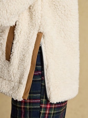Joules Tilly Cream Quarter Zip Borg Fleece - Image 7 of 9