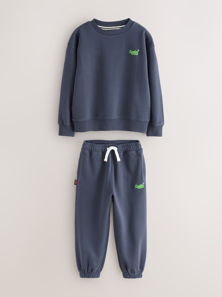 Superdry Blue/Yellow Sweat Set - Image 1 of 7
