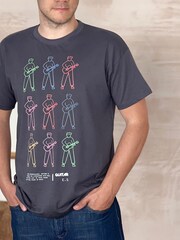 Personalised Guitar Graphic Print T-Shirt by Solesmith - Image 1 of 2