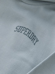 Superdry Blue Denim Hoodie - Image 8 of 9