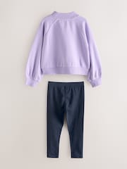 Superdry Lilac and Navy Leggings Set - Image 6 of 9