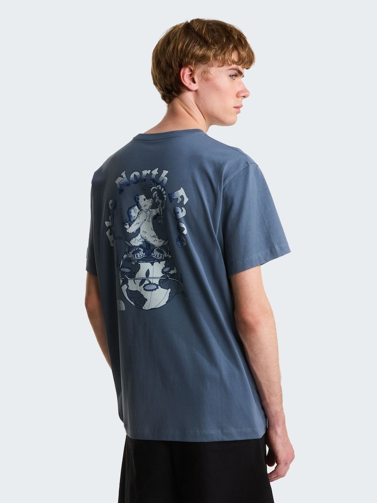 The North Face Grey Retro Earth Back Graphic Relaxed T-Shirt - Image 2 of 6