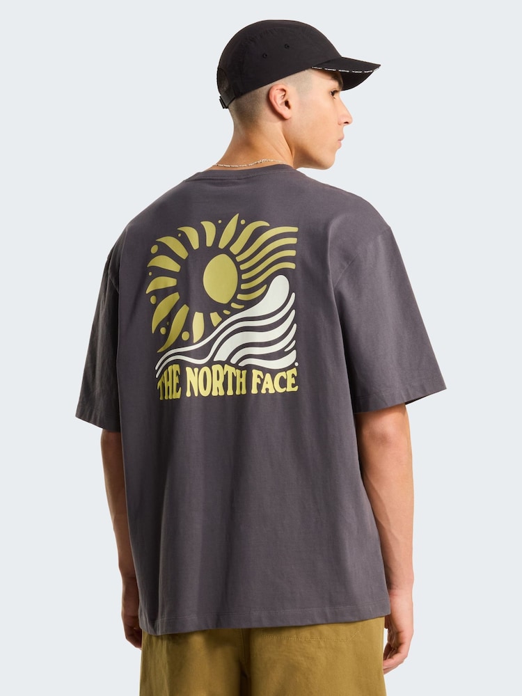 The North Face Grey Sun Back Graphic Oversized T-Shirt - Image 1 of 9
