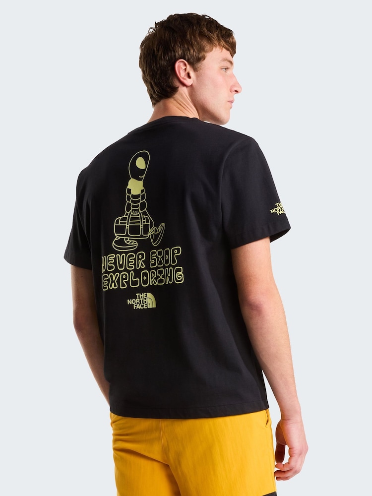Negru - The North Face Alien Back Graphic Relaxed T-Shirt - Imaginea 1 din 5