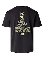 Negru - The North Face Alien Back Graphic Relaxed T-Shirt - Imaginea 5 din 5