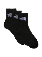 The North Face Black Multi Sport Cushioned Quarter Length 3 Pack Socks - Image 1 of 6