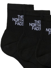 The North Face Black Multi Sport Cushioned Quarter Length 3 Pack Socks - Image 2 of 6