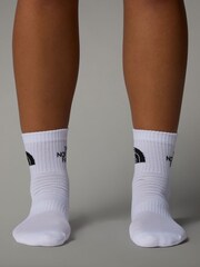 The North Face White Multi Sport Cushioned Quarter Length 3 Pack Socks - Image 1 of 6