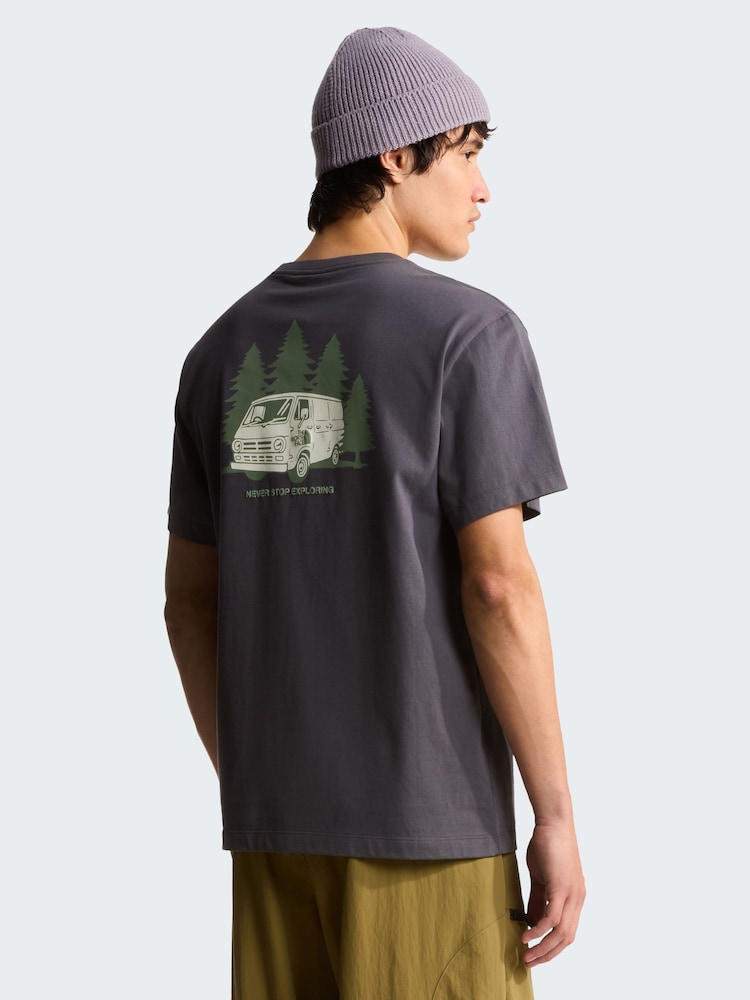 The North Face Grey Van Life Back Graphic Relaxed T-Shirt - Image 1 of 5 The North Face Grey Van Life Back Graphic Relaxed T-Shirt - Image 1 of 5